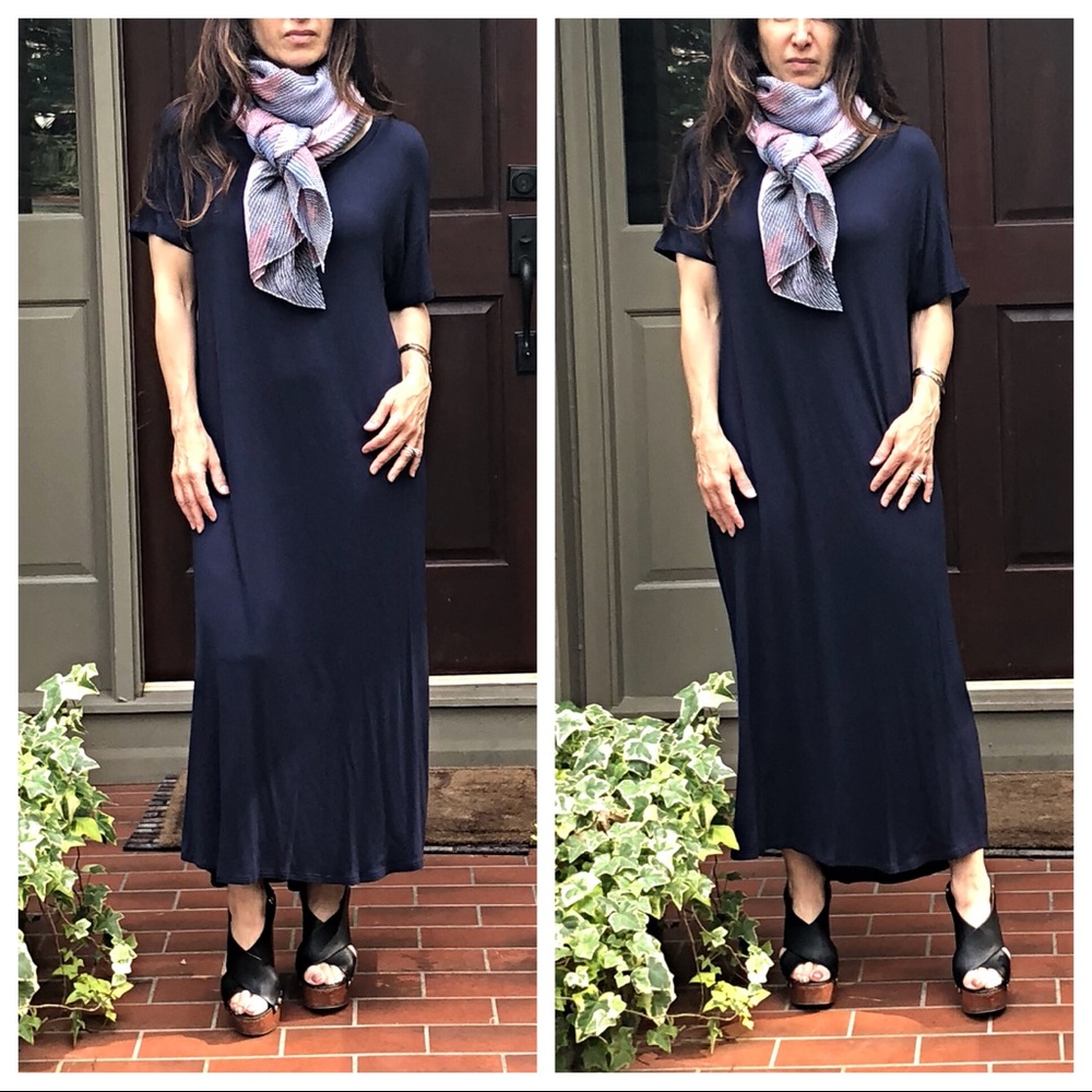 ✨SALE LAST ONE ✨Navy blue shirt sleeve dress - Picture 7 of 8